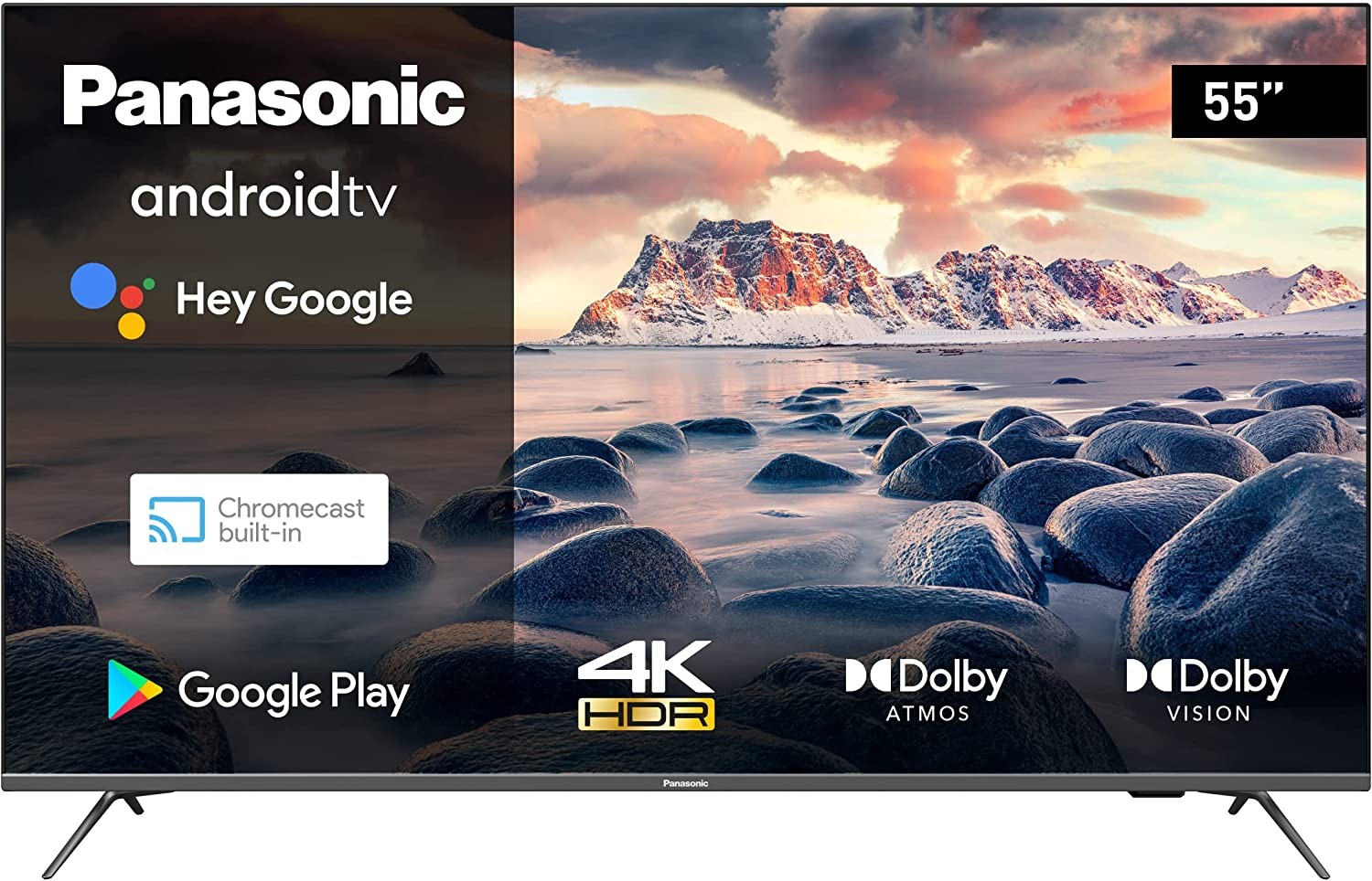 Panasonic TX-55JXW704 Android TV 139 厘米 LED 电视(55 英寸,4K 超高清电视,智能电视)黑色